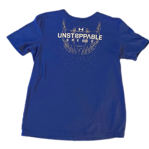UNDER ARMOUR Youth tshirt with short sleeve.Size XL in Royal Blue
